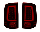 Dodge RAM 1500 2013-2018 (Replaces OEM LED ONLY) Tail Lights LED in Dark Red Smoked