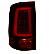 Dodge RAM 1500 4th Gen 09-18 (Replaces OEM Halogen) Tail Lights OLED in Dark Red Smoked Lens