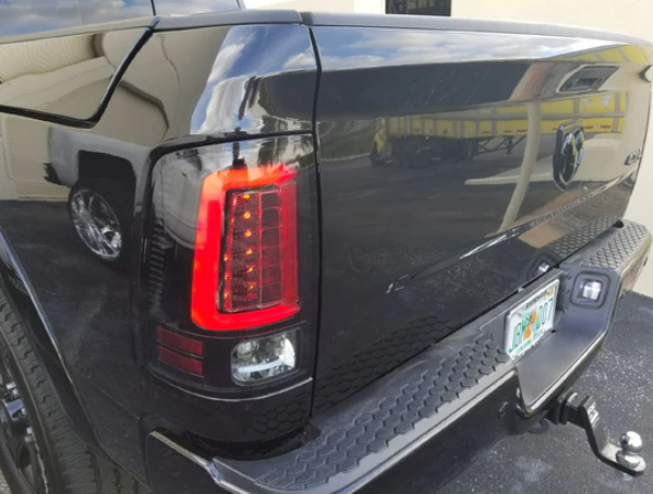 Dodge RAM 1500 4th Gen 09-18 (Replaces OEM Halogen) Tail Lights OLED in Red Lens