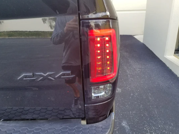 Dodge RAM 1500 4th Gen 09-18 (Replaces OEM Halogen) Tail Lights OLED in Red Lens