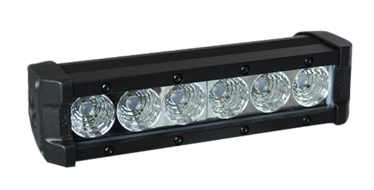 2100 Lumen 8" Light Bar & Wiring Kit 6 5-Watt Square CREE XTE Square