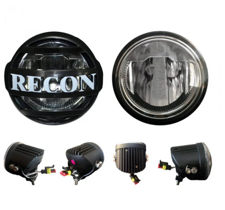 3" Driving Light Kit LED w/ Complete Wiring Hardware & RECON Rock Guard