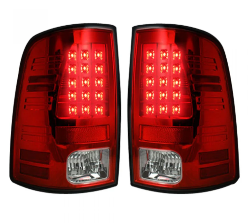 Dodge RAM 1500 Classic Body 09-23 (Replaces OEM Halogen) Tail Lights LED in Red