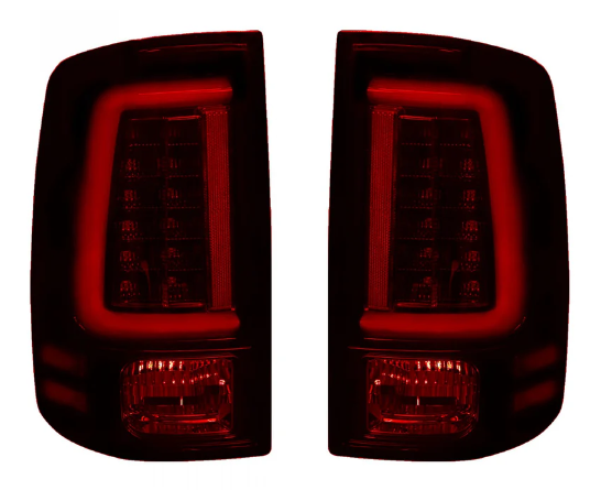 Dodge RAM 1500 Classic Body 09-24 (Replaces OEM Halogen) Tail Lights OLED in Dark Red Smoked Lens