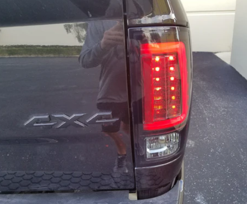 Dodge RAM 1500 Classic Body 09-24 (Replaces OEM Halogen) Tail Lights OLED in Red Lens