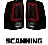 Dodge RAM 1500 Classic Body 2009-2023 (Replaces OEM LED ONLY) OLED Tail Lights Scanning OLED Turn Signals in Smoked