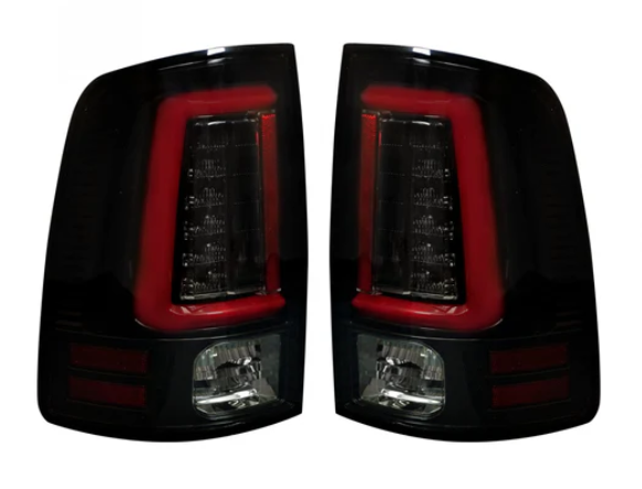 Dodge RAM 1500 Classic Body 2009-2023 (Replaces OEM LED ONLY) OLED Tail Lights Scanning OLED Turn Signals in Smoked