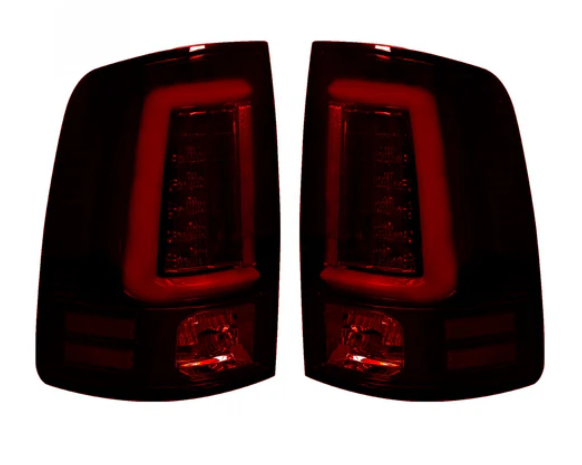 Dodge RAM 1500 Classic Body 2009-2023 (Replaces OEM LED ONLY) Tail Lights LED in Dark Red Smoked