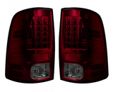 Dodge RAM 2500/3500 10-18 (Replaces OEM Halogen ONLY) Tail Lights LED in Dark Red Smoked