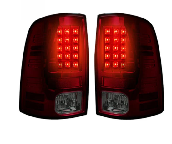 Dodge RAM 2500/3500 10-18 (Replaces OEM Halogen ONLY) Tail Lights LED in Dark Red Smoked