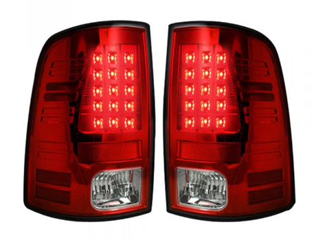 Dodge RAM 2500/3500 10-18 (Replaces OEM Halogen) Tail Lights LED in Red