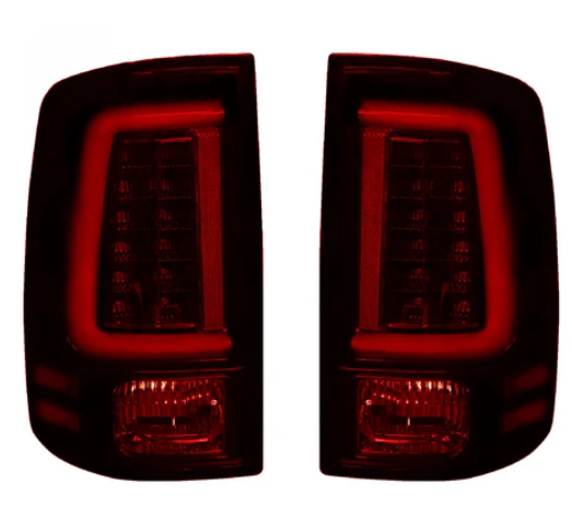 Dodge RAM 2500/3500 10-18 (Replaces OEM Halogen) Tail Lights OLED in Dark Red Smoked Lens