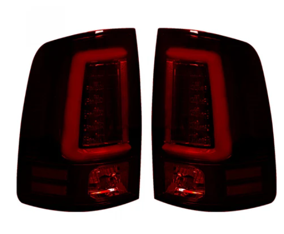 Dodge RAM 2500/3500 10-18 (Replaces OEM Halogen) Tail Lights OLED in Dark Red Smoked Lens