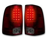 Dodge RAM 2500/3500 2014-2018 (Replaces OEM LED ONLY) Tail Lights LED in Dark Red Smoked