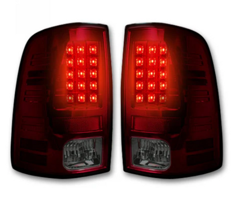 Dodge RAM 2500/3500 2014-2018 (Replaces OEM LED ONLY) Tail Lights LED in Dark Red Smoked