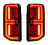 Ford 21-24 BRONCO (Replaces OEM Factory Installed LED Tail Lights) High-Powered OLED Bar Style RED Running & Brake Lights with Scanning OLED Turn Signals OLED TAIL LIGHTS - Smoked Lens