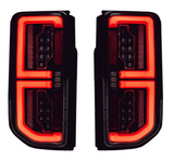 Ford 21-24 BRONCO (Replaces OEM Factory Installed LED Tail Lights) High-Powered OLED Bar Style RED Running & Brake Lights with Scanning OLED Turn Signals OLED TAIL LIGHTS - Smoked Lens