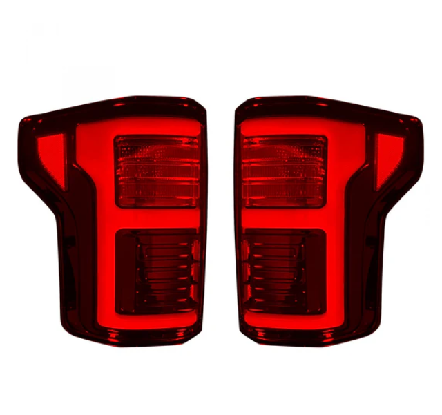 Ford F-150 SVT Raptor 17-20 (Replaces OEM LED) Tail Lights OLED Dark Red Smoked