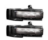 Ford F-150 SVT Raptor 17-20 Side Mirror Lights with White LED Running Lights & Turn Signals - Smoked Lens