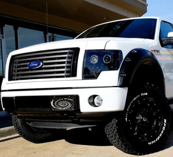 Ford F150 & Raptor 09-14 Projector Headlights CCFL Halos & DRL Smoked/Black