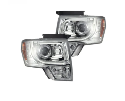 Ford F150 & Raptor 09-14 Projector Headlights OLED Halos & DRL Clear/Chrome