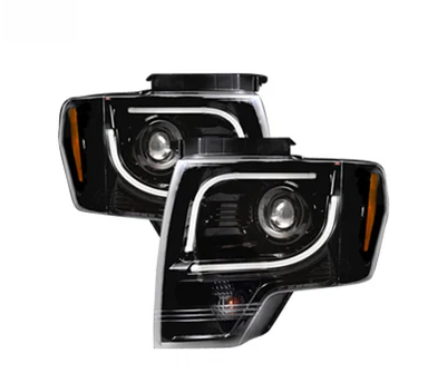 Ford F150 & Raptor 09-14 Projector Headlights OLED Halos & DRL Smoked/Black