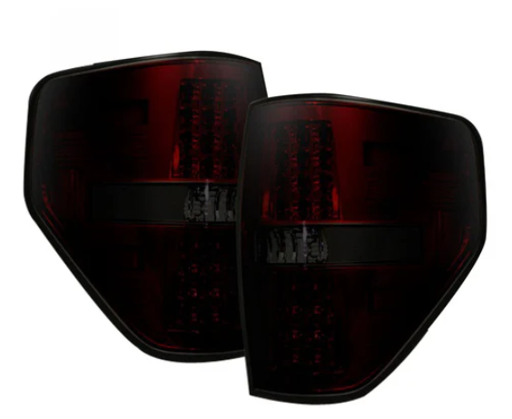 Ford F150 & Raptor 09-14 Tail Lights LED in Dark Red Smoked