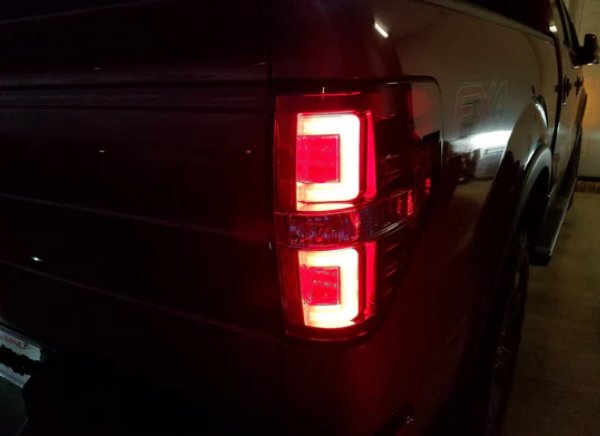 Ford F150 & Raptor 09-14 Tail Lights OLED in Dark Red Smoked