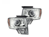 Ford F150 & Raptor 13-14 Projector Headlights in Clear/Chrome