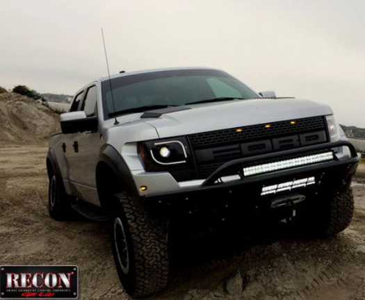 Ford F150 & Raptor 13-14 Projector Headlights LED Smoked/Black