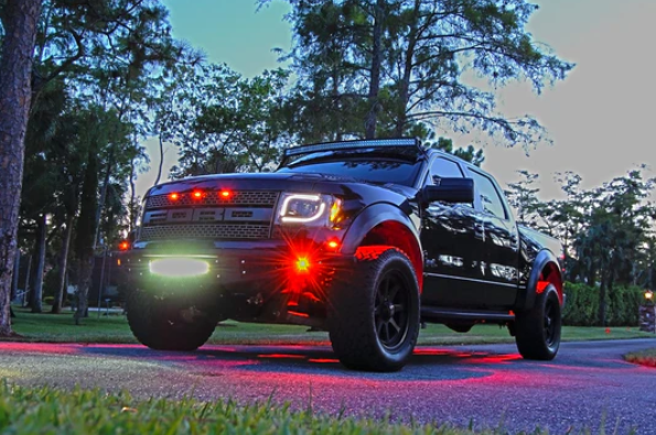 Ford F150 & Raptor 13-14 Projector Headlights LED Turn Signals Clear/Chrome