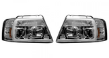 Ford F150 04-08 Projector Headlights OLED Halos & DRL in Clear/Chrome