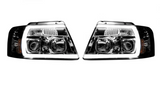 Ford F150 04-08 Projector Headlights OLED Halos & DRL in Clear/Chrome