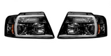 Ford F150 04-08 Projector Headlights OLED Halos & DRL in Smoked/Black