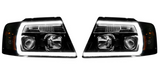 Ford F150 04-08 Projector Headlights OLED Halos & DRL in Smoked/Black