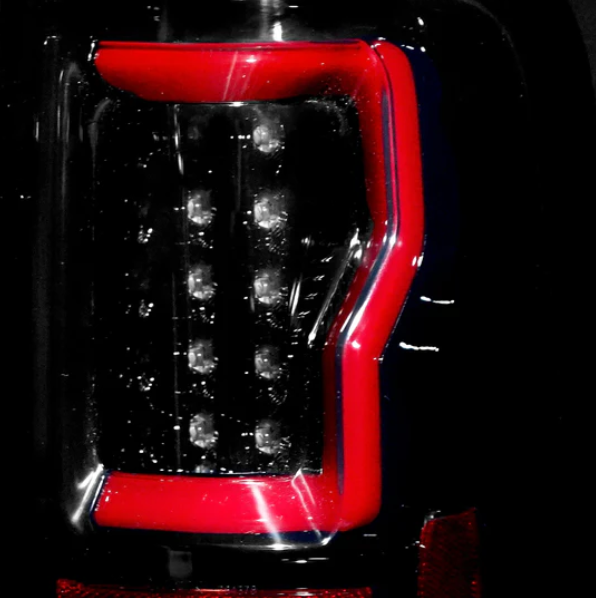 Ford F150 04-08 Straight Tail Lights OLED in Dark Red Smoked