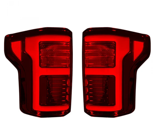 Ford F150 15-17 (Replaces OEM LED) Tail Lights OLED Dark Red Smoked