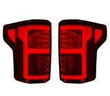 Ford F150 15-17 (Replaces OEM LED) Tail Lights OLED Dark Red Smoked