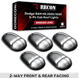 Dodge RAM Heavy-Duty 2500/3500 03-18 5 Piece Cab Roof Light Set 2-Way Front & Rear Facing Ultra High-Power LEDs Multiple Lens & Colors