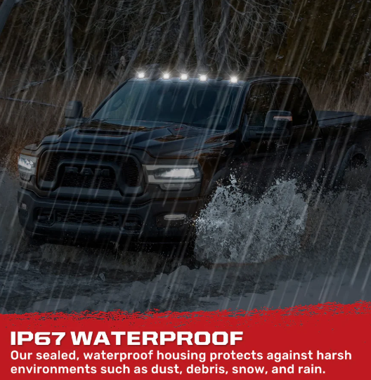 Dodge RAM Heavy-Duty 2500/3500 03-18 5 Piece Cab Roof Light Set 2-Way Front & Rear Facing Ultra High-Power LEDs Multiple Lens & Colors