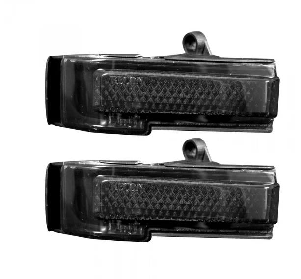 Ford F150 15-17 Side Mirror Lights with White LED Running Lights & Turn Signals - Smoked Lens