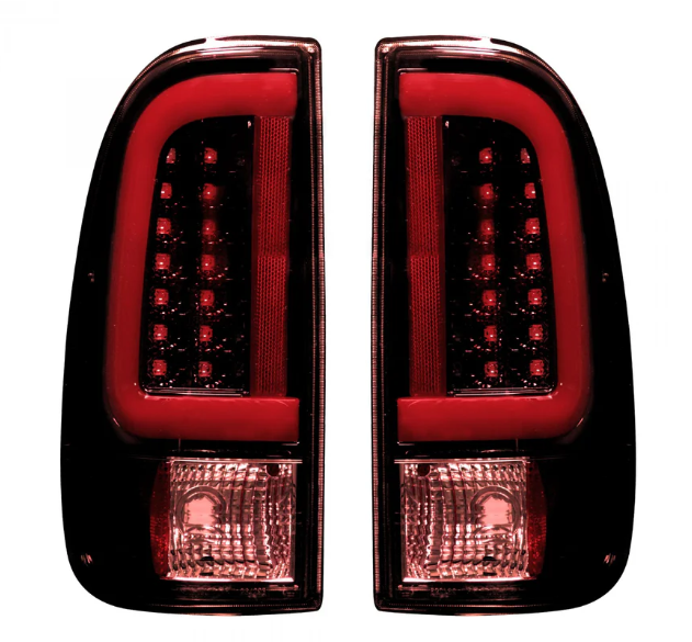 Ford F150 97-03 Straight Side Tail Lights OLED Scanning OLED in Red Smoked