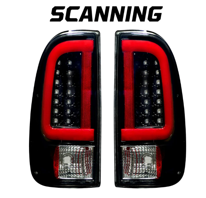 Ford F150 97-03 Straight Side Tail Lights OLED Scanning OLED in Smoked