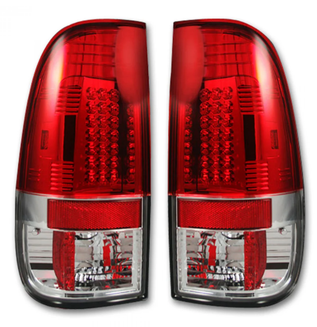 Ford F150 97-03 Tail Lights LED in Red Lens