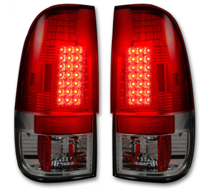 Ford F150 97-03 Tail Lights LED in Red Lens