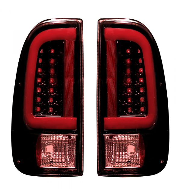 Ford Super Duty 08-16 F-250/F-350/F-450/F-550 Tail Lights OLED in Dark Red Smoked