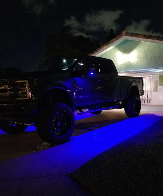 Ford Super Duty 17-24 Ultra High Power LED Mirror / Puddle Light Kit Blue