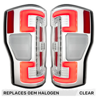 Ford Super Duty 20-22 Ultra Bright OLED Tail Lights (replaces Factory/OEM Halogen) - CLEAR LENS (OPEN BOX)