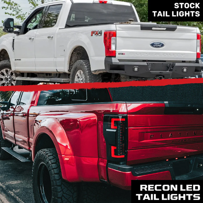 Ford Super Duty 20-22 (Replaces OEM LED) Tail Lights OLED in Smoked