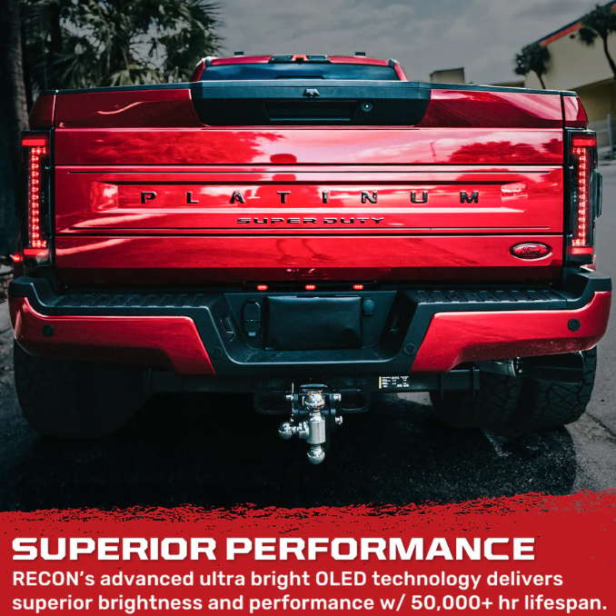 Ford Super Duty 20-22 (Replaces OEM LED) Tail Lights OLED in Smoked